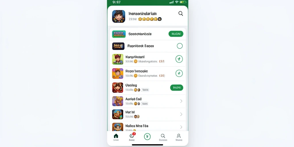 Tangkapan layar ketiga menggambarkan fitur sosial dalam aplikasi.