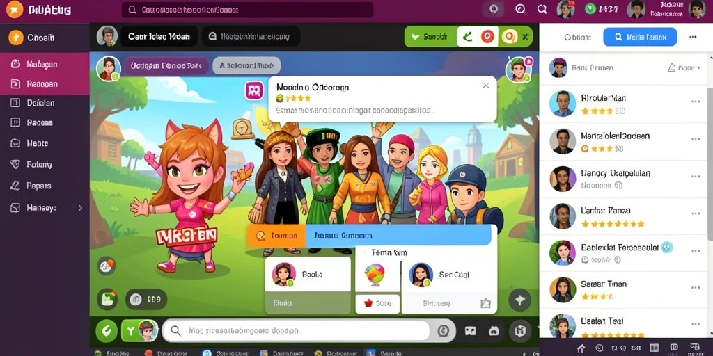 Screenshot memperlihatkan fitur interaksi komunitas dalam NONA88.